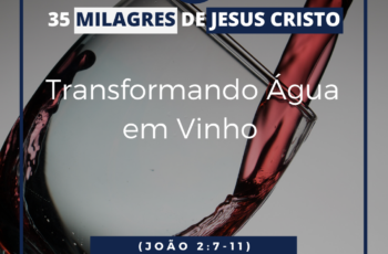 Transformando água em vinho | Série 35 Milagres de Jesus Cristo