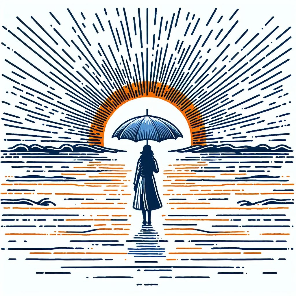 A fé revelada por um guarda chuva em meio à tempestade