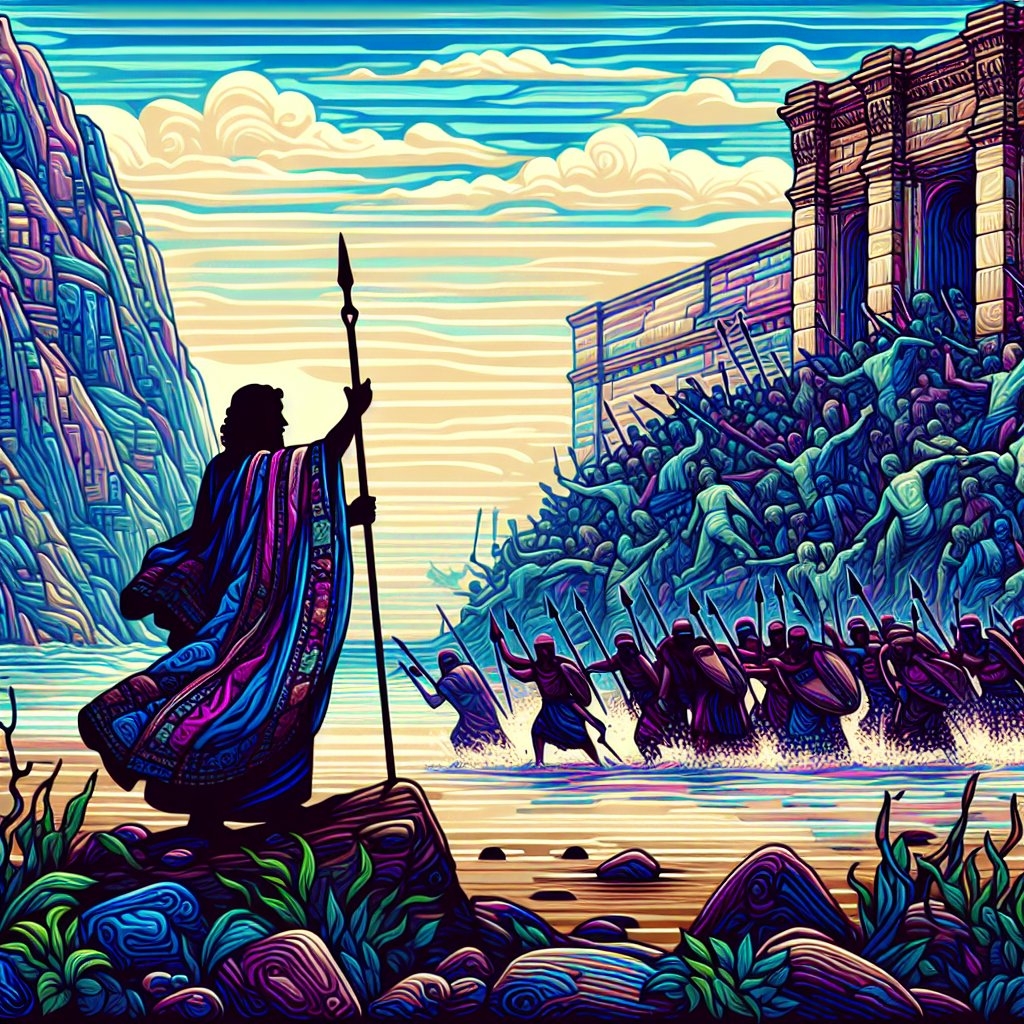 A batalha contra Amaleque e as mãos erguidas de Moisés